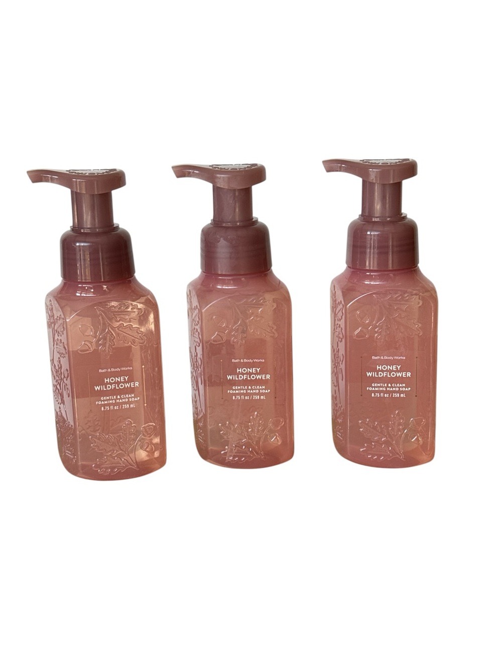 Bath & Body Works Honey Wildflower Foaming Hand Soap w/Essential oils x3 READ